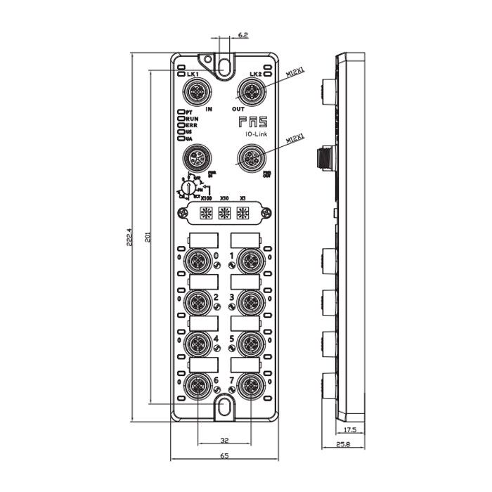 支持EtherCAT協(xié)議、8端口、IO-Link Master、Class B、006B51